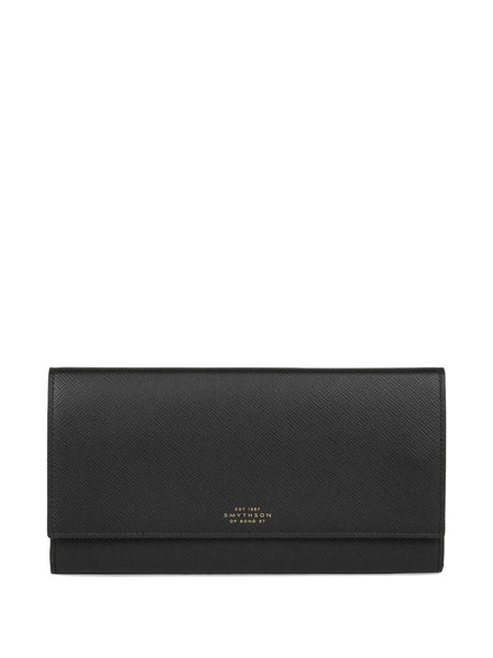  Smythson Marshall Tri-fold Travel Wallet - Black 