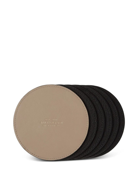  Smythson Panama Coaster Set - Black 