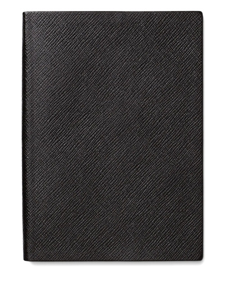  Smythson Panama Leather Notebook - Black 