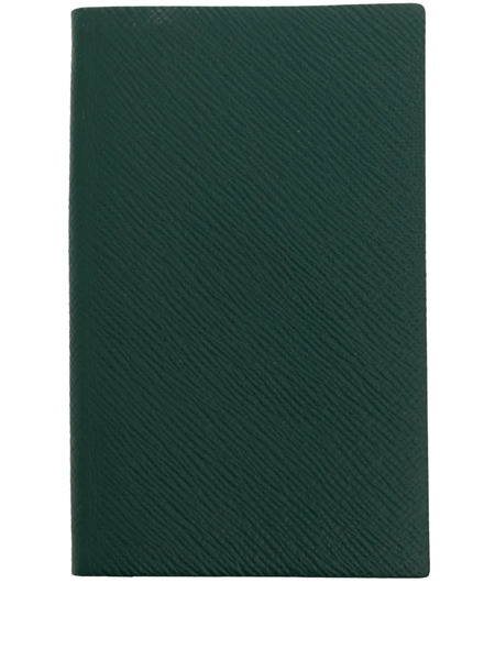  Smythson Panama Leather Notebook - Green 