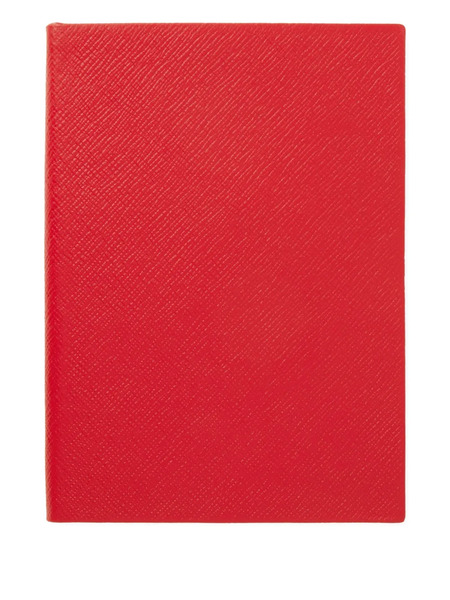  Smythson Panama Leather Notebook - Red 