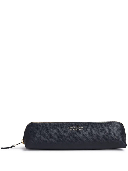  Smythson Panama Pencil Case - Blue 