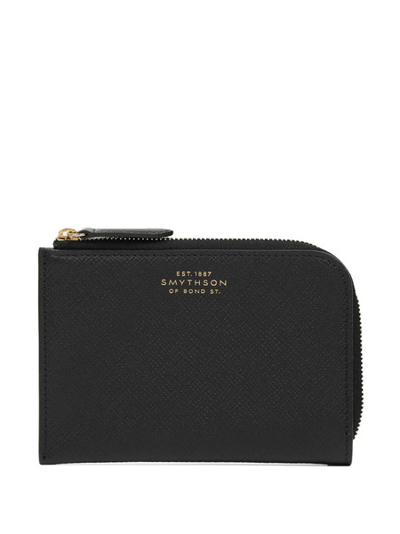  Smythson Panama Zip-around Wallet - Black 