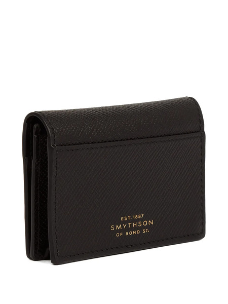  Smythson Small Panama Snap-closure Wallet - Black 