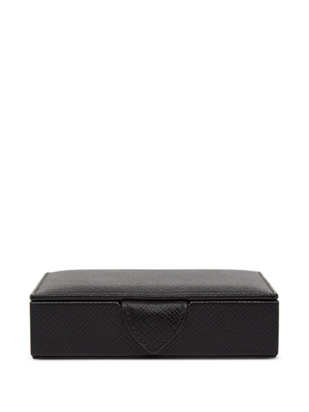  Smythson Small Square Trinket Box - Black 