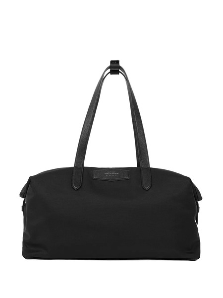  Smythson Small Zip Holdall Bag - Black 