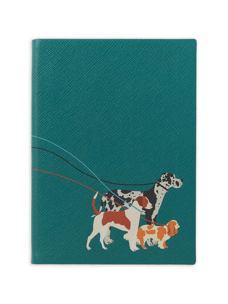  Smythson Soho Dogs Notebook - Green 