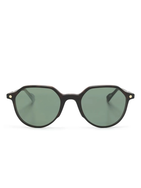  Snob Clubber Round-frame Glasses - Brown 