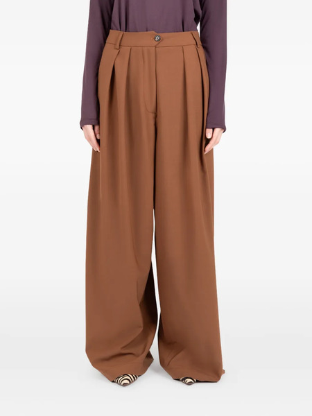  Société Anonyme Pleated-front Trousers - Brown 