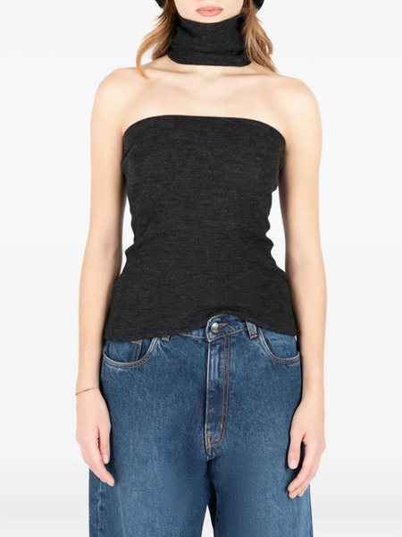  Société Anonyme Strapless Wool Top - Grey 