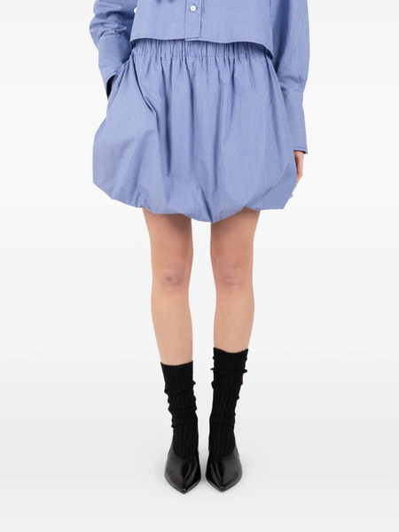  Société Anonyme Striped Gathered Mini Skirt - Blue 
