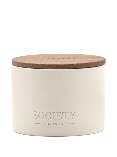  Society Limonta Wooden-lidded Candle - White 