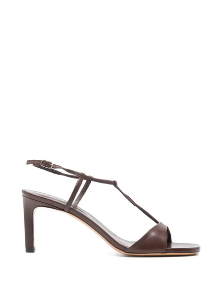  Soeur Cecille T-strap Heeled Sandals - Brown 