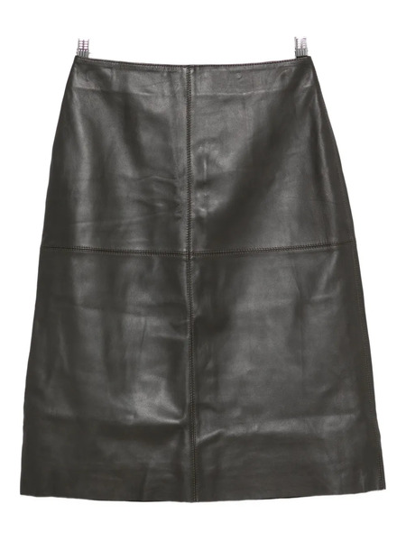  Soeur Leather A-line Skirt - Brown 