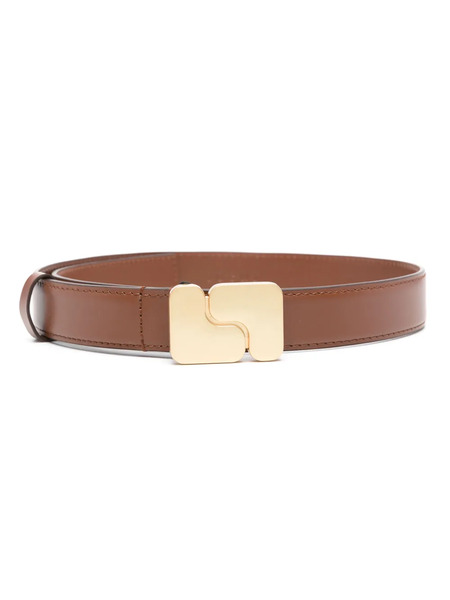  Soeur Logo-buckle Leather Belt - Brown 