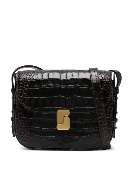  Soeur Mini Embossed-leather Shoulder Bag - Brown 