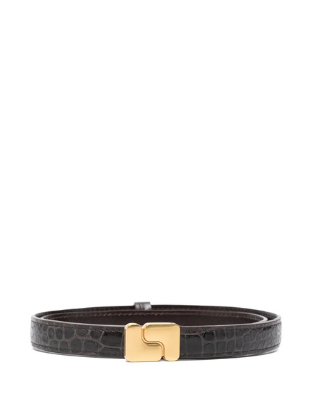  Soeur Mini Ninon Croc-effect Belt - Brown 