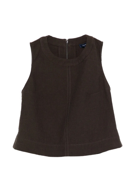  Soeur Pampa Textured Sleeveless Top - Brown 