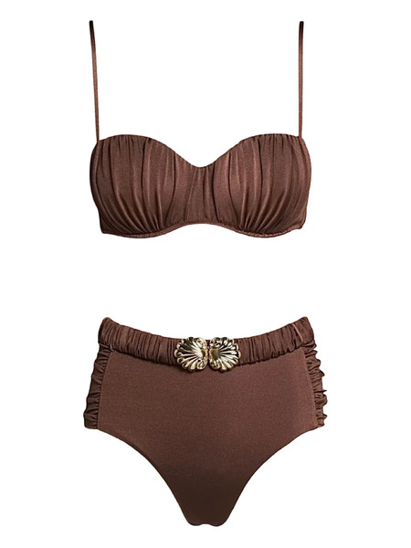  Sofia Erhan Alexis Embellished Bikini - Brown 