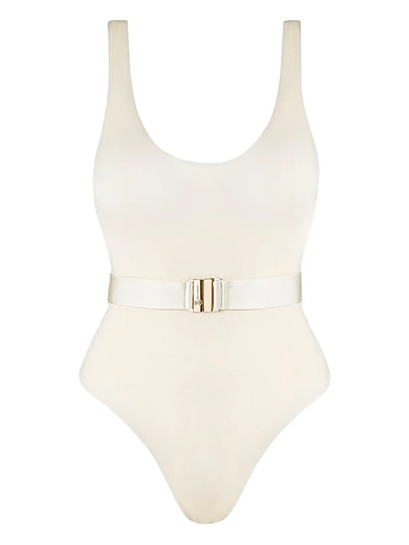  Sofia Erhan Belted Swimsuit - White 