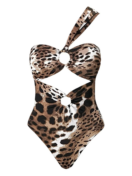  Sofia Erhan Gaia One-shoulder Swimsuit - Brown 