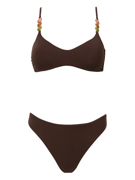  Sofia Erhan Giselle Embellished Bikini - Brown 