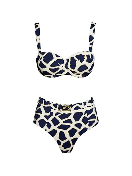  Sofia Erhan Printed Buckle Swimsuit - Neutrals 