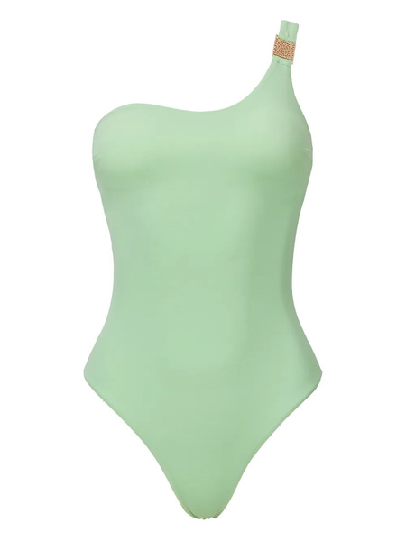  Sofia Erhan Rose One-shoulder Strap Swimwear - Green 