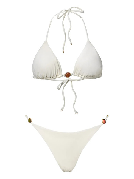  Sofia Erhan Rosie Embellished Bikini - White 