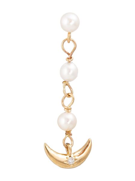  Sofia Zakia 14kt Yellow Gold Serena Pearl-drop Single Earring 