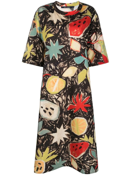  Sofie D'hoore Darby Fruit-print Dress - Black 