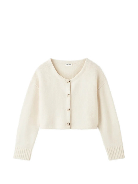  Soft Goat Buttoned Cardigan - Neutrals 