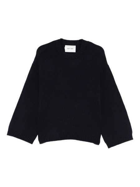  Soft Goat Chunky Cashmere Crew-neck Sweater - Blue 
