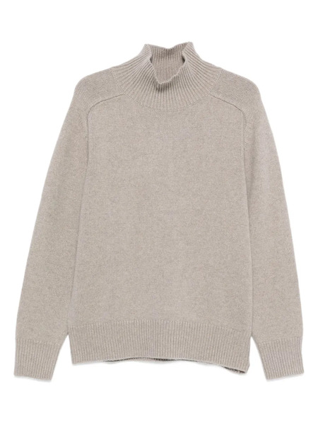  Soft Goat Funnel-neck Sweater - Neutrals 
