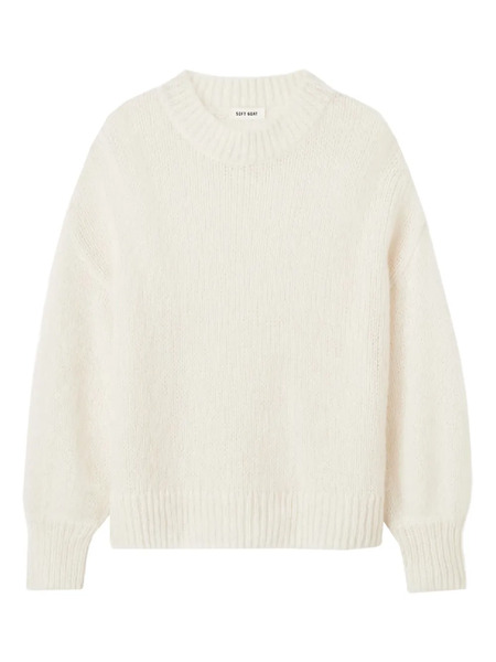  Soft Goat Round-neck Knitted Jumper - Neutrals 