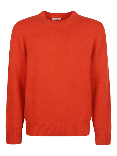  Soft Goat Round-neck Sweater - Orange 