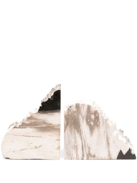  Soho Home Balfern Wood Bookends (set Of Two) - Neutrals 