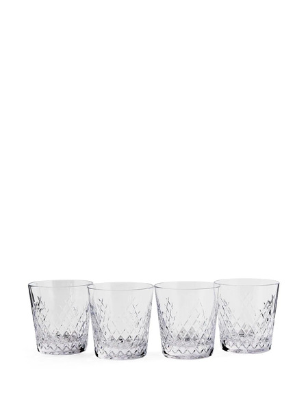  Soho Home Barwell Crystal Rocks Glasses (set Of Four) - Neutrals 