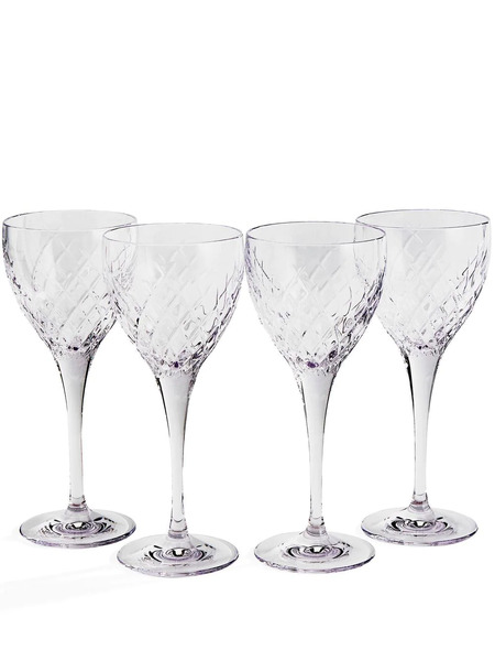  Soho Home Barwell Crystal Set Of Four Wine Glasses - Neutrals 