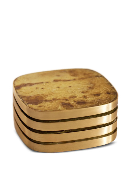  Soho Home Bodiam Coasters (set Of Four) - Brown 