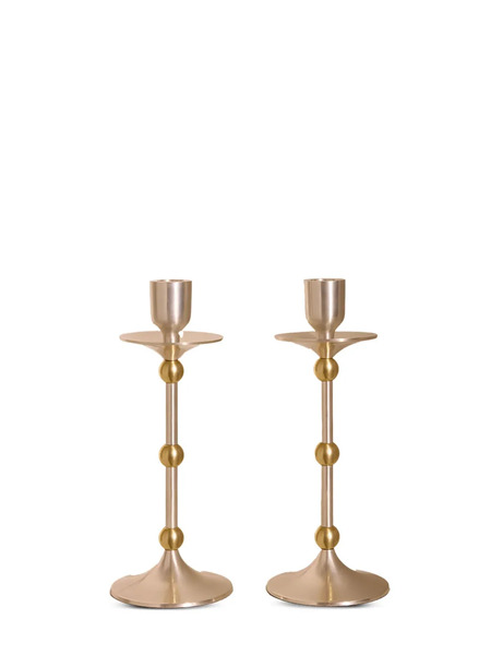  Soho Home Cilia Candleholders (set Of Two) - Silver 
