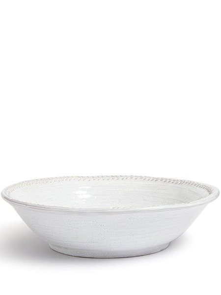  Soho Home Hillcrest Leaf-detail Serving Bowl - White 