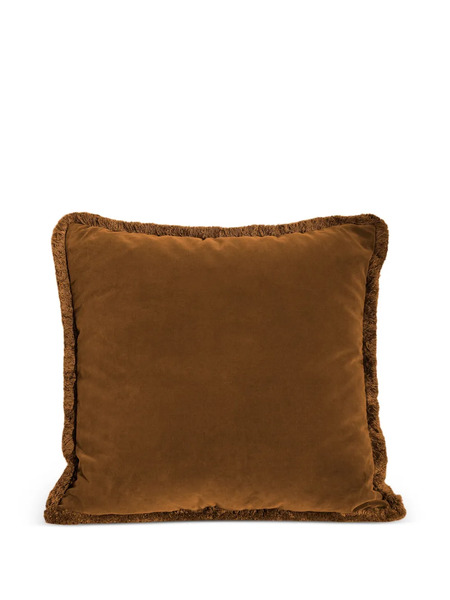  Soho Home Margeaux Fringed Square Cushion (50cm X 50cm) - Brown 