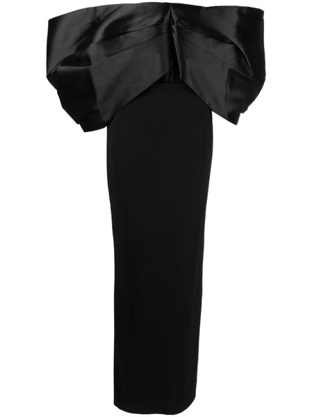  Solace London Filippa Off-shoulder Gown - Black 