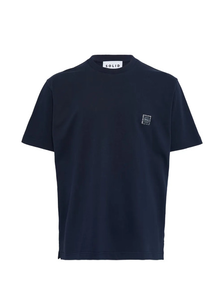  Solid Homme Logo-detail T-shirt - Blue 