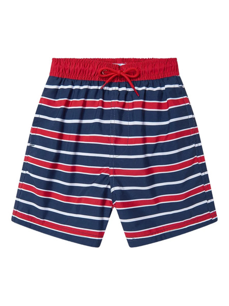  Soliswim Kids Striped Swim Shorts - Blue 