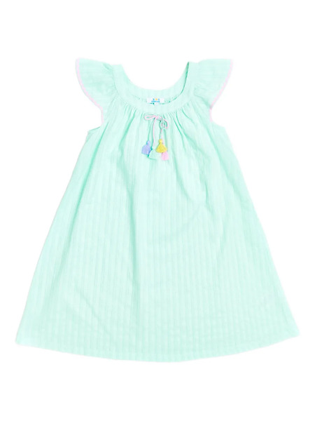  Soliswim Kids Tassel-detail Dress - Green 