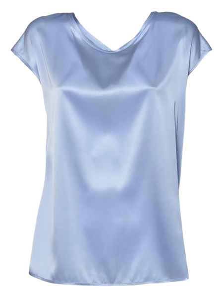  Solotre Tie-detail Crew-neck Top - Blue 