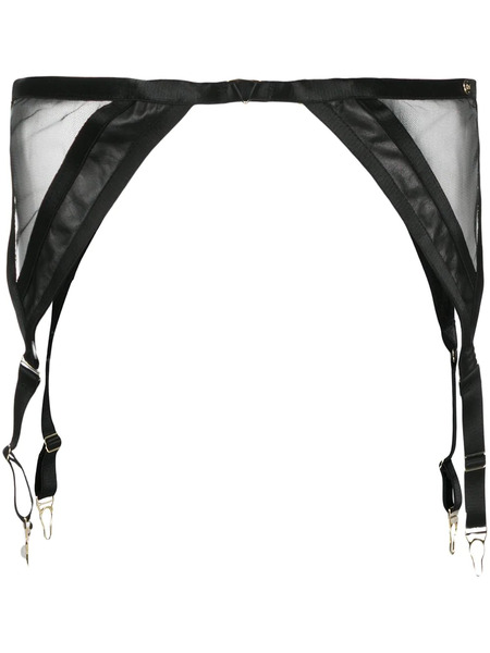  Something Wicked Mia Semi-sheer Suspenders - Black 