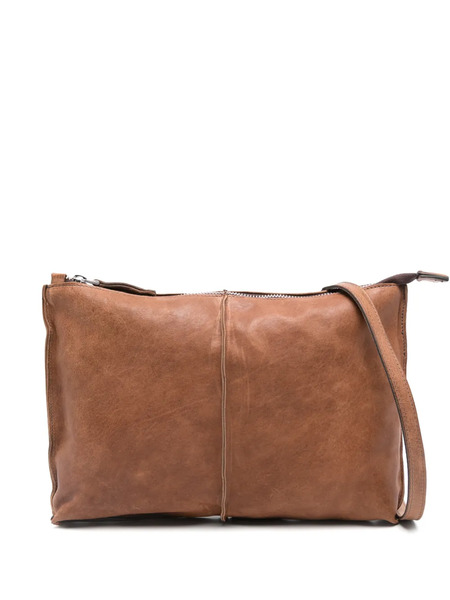  Sommet Clark Zip Sheepskin Cross Body Bag - Brown 